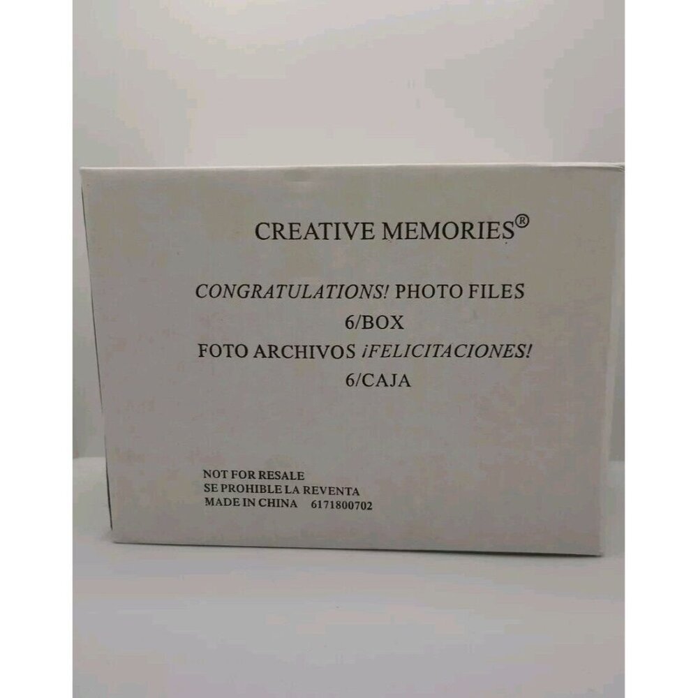 Creative Memories Congratulations Photo Files Box of‎ 6 Brand New
